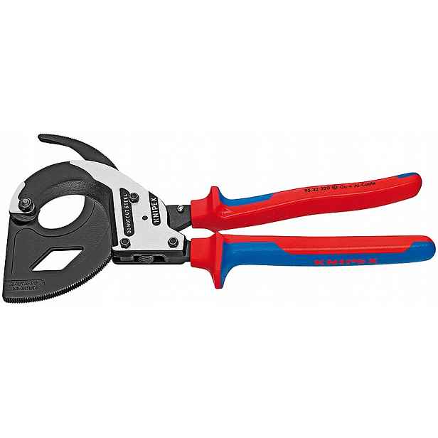 Nůžky na stříhání kabelů s ráčnou a 2-komponentní rukojetí 320 mm Knipex