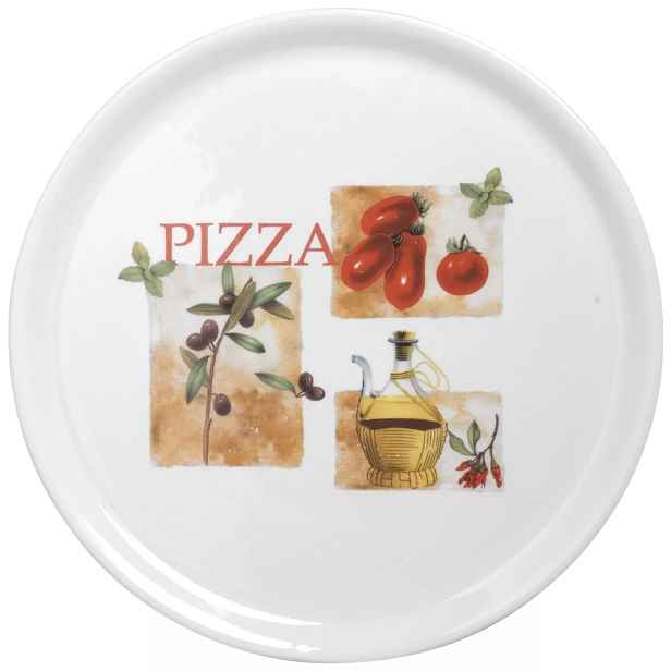 Talíř na pizzu 31 cm Rajčata olivy Gastro 6 ks
