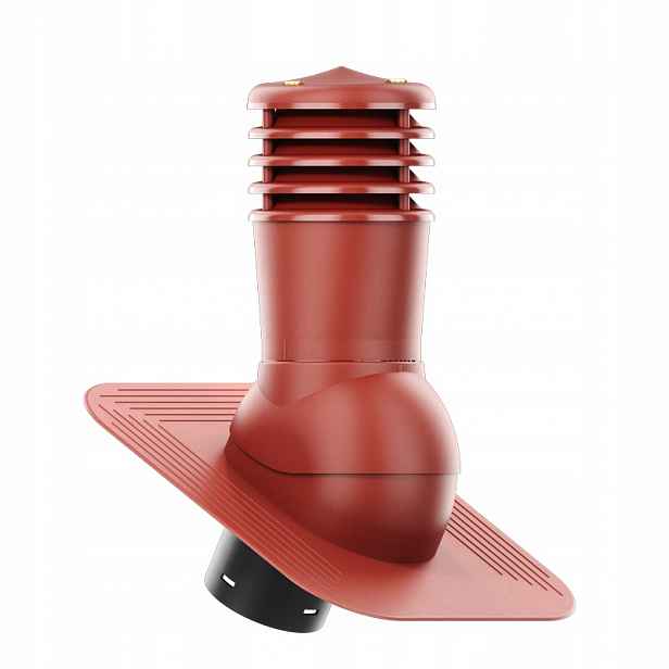 Větrací komín Smartline pod asfaltový šindel/pape fi 150 mm, nezateplený, červený