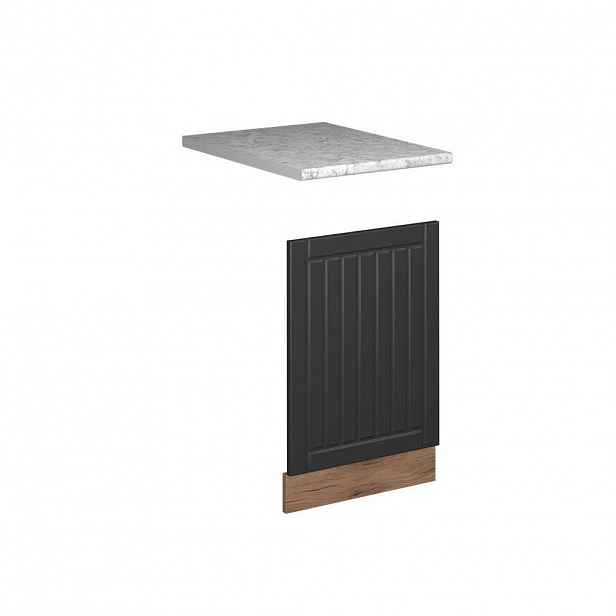 Vicco PŘEDNÍ PANEL Fame-Line, Tmavě šedá/Zlatý mocný dub, 45 cm, PD Mramor