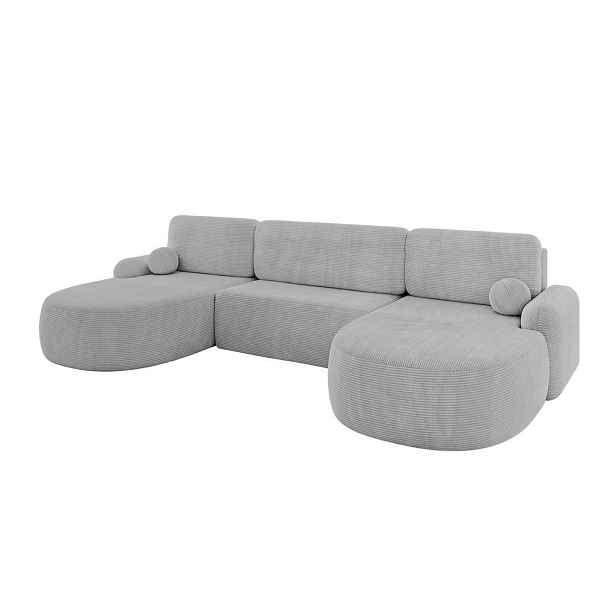 ALTDECOR SEDACÍ SOUPRAVA s funkcí spaní a úložným prostorem LIRA-U - 335x172x89 šedá