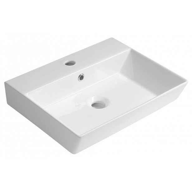 Aqualine Orion - Umyvadlo 49x39 cm, s přepadem, otvor pro baterii, bílá 27050