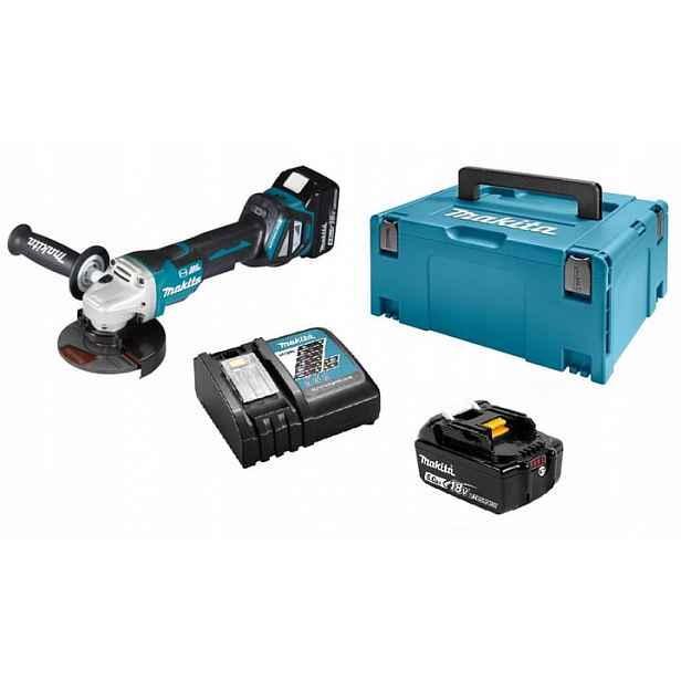 Makita DGA517RTJ Úhlová Bruska 125mm 18V 2x5Ah