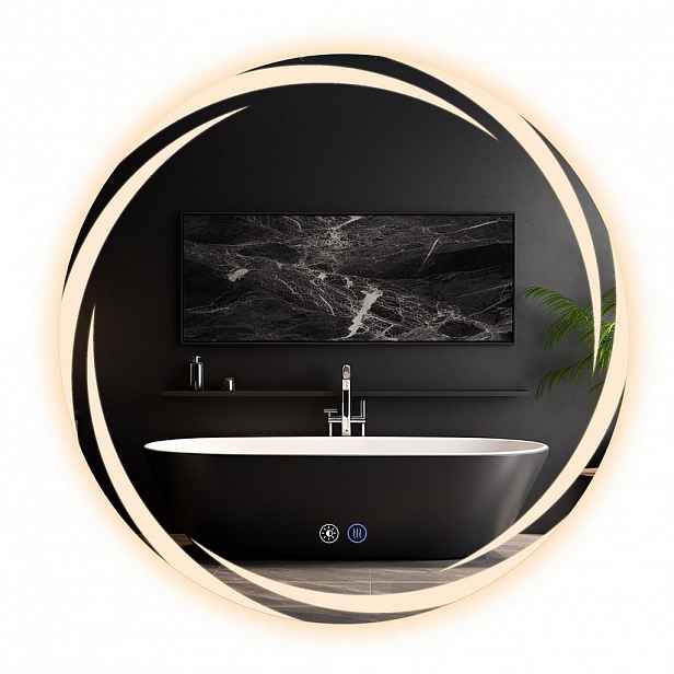 Nettlife KOUPELNOVÉ zrcadlo Redick s LED osvětlením Ø60 cm