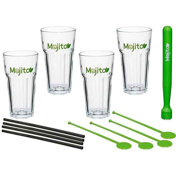 Secret de Gourmet Sada 4 sklenic na Mojito + přislušenství