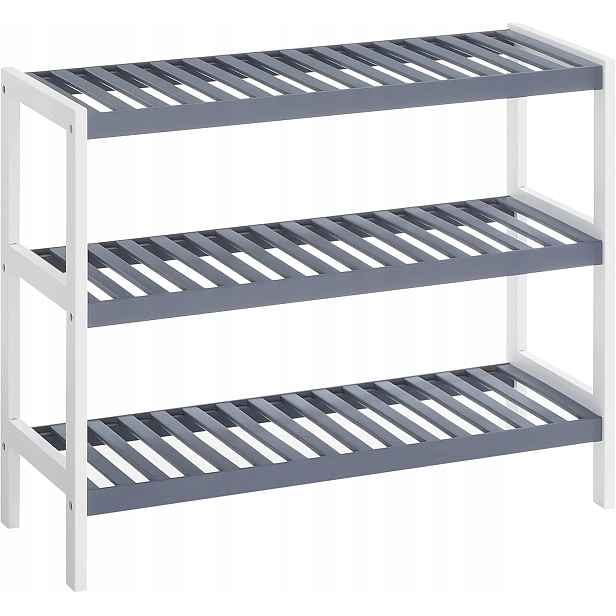 Bambusový Regál Na Boty 3 Úrovně 70 × 26 × 55 CM Stojan Do Předsíně