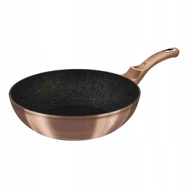 Berlingerhaus Rosegold Metallic Line Wok s mramorovým povrchem, 30 cm