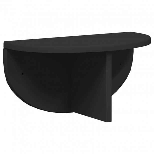 vidaXL Nástěnná polička Nástěnná montáž Černá 38 x 19 x 19 cm