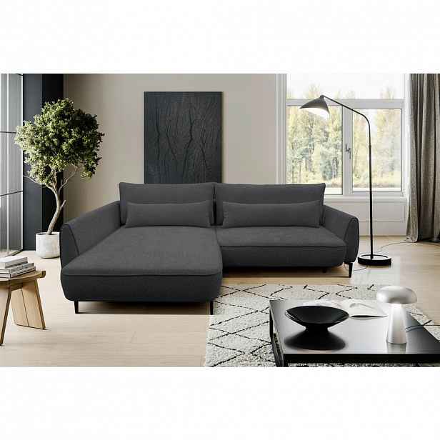 MID.YOU ROHOVÁ SEDAČKA, textil, tmavě šedá
