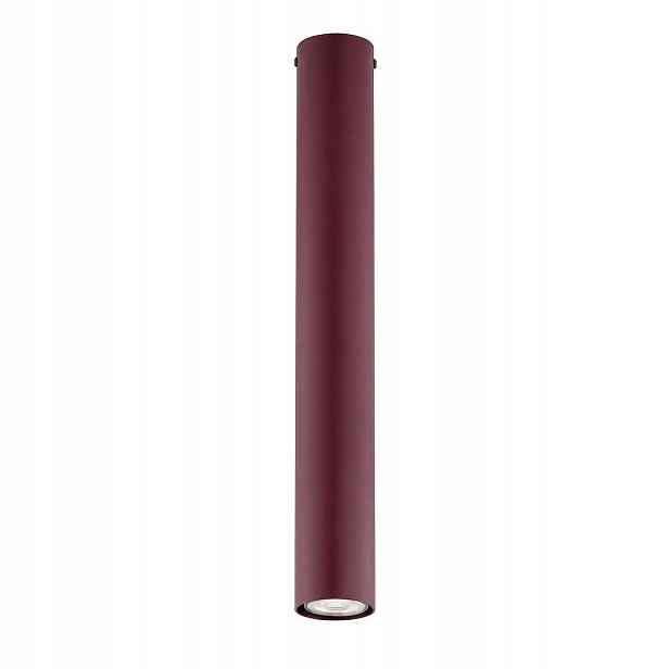 Bodové svítidlo Tecno 1-bodové GU10 bordó ocelové 45 cm
