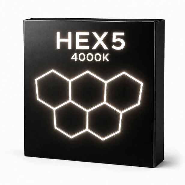 Led stropní panel Hexagon 5 bílý 168W garáž studiová dílna 4000K
