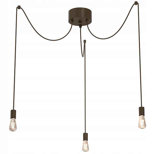 Luminex Spindel závěsná lampa 3xE27 bronzová kovová IP20 minimalistická