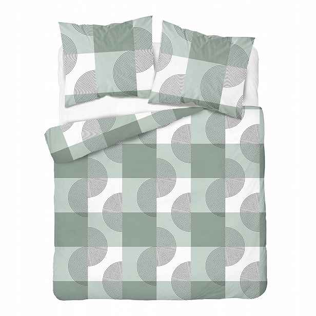 Povlečení Flanelové 160x200 Geometrické zelené