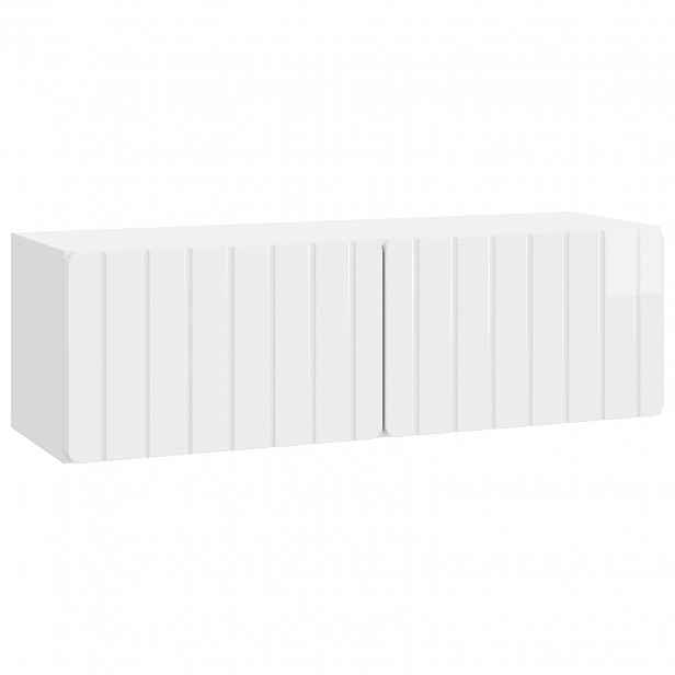 vidaXL Nástěnná TV skříň 98 x 31 x 30 cm Bílá s vysokým leskem