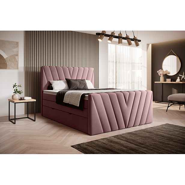 Boxspring Candice Rozměr: 160 x 200 cm, látka: Velvetmat 24