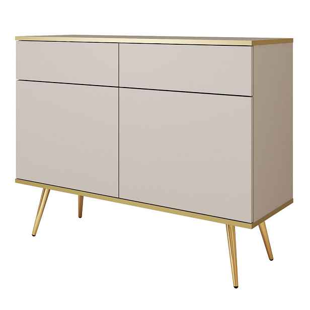 MASSENO KOMODA VENEZIA, 107/85/39 cm s 2 zásuvkami a 2 dvířky, béžová