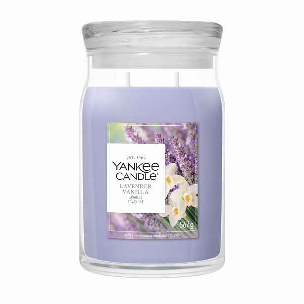 Velká vonná svíčka Yankee Candle Lavender Vanilla