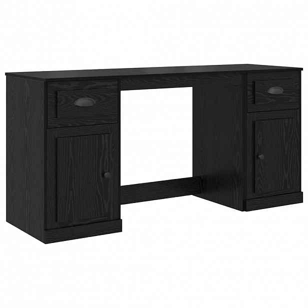 vidaXL Stůl s kabinetem Černý dub Kompozitní dřevo 154,5 x 50 x 75 cm
