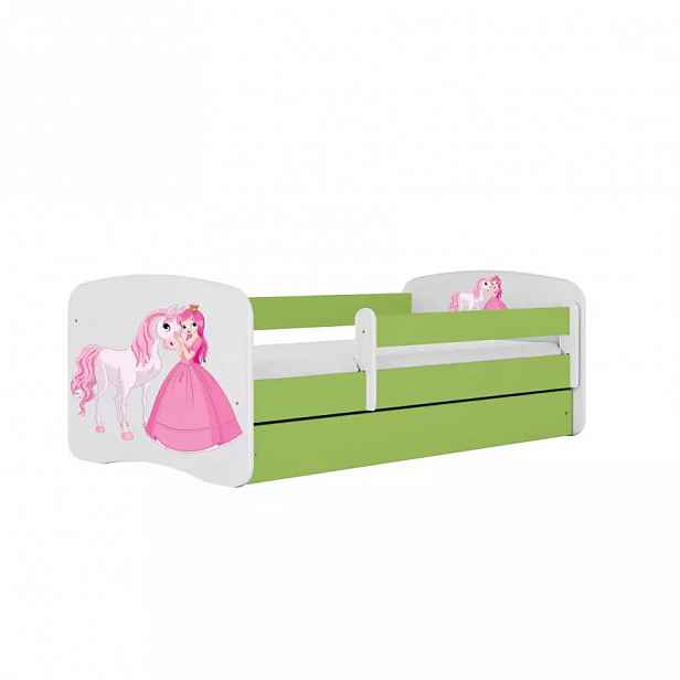 Dětská postel Babydreams zelená 70x140 Princezna 2