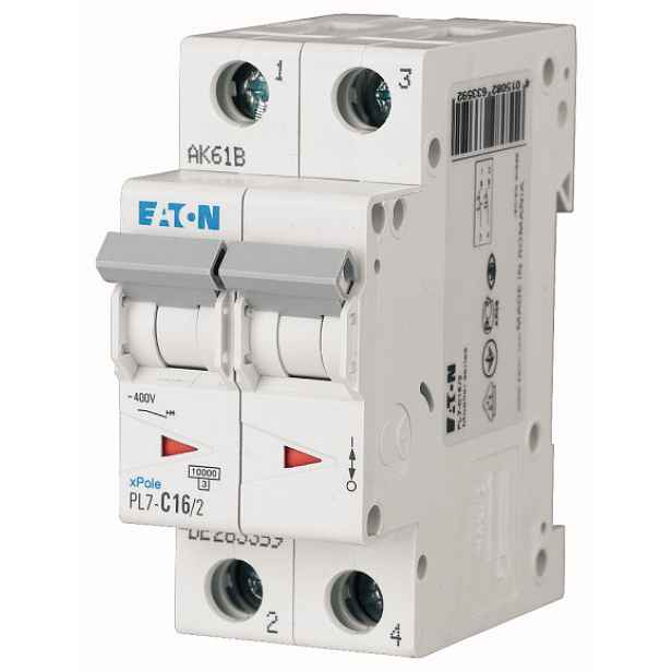 Jistič Eaton PL7-C16/2 10 kA C 16 A