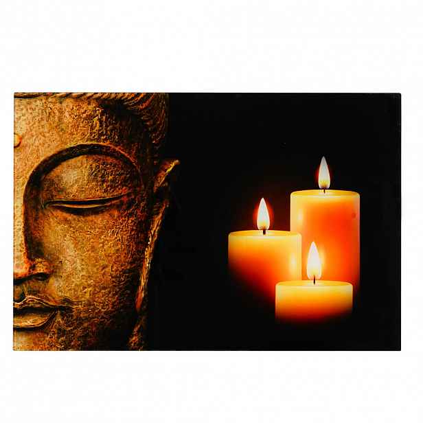 MCW SKLENĚNÝ OBRAZ BUDDHA Vícebarevný