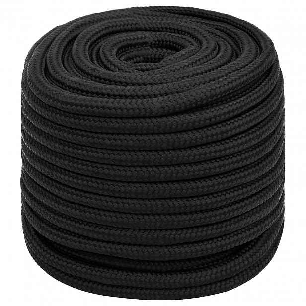vidaXL Víceúčelové užitkové lano 18 mm 25 m Černá PP