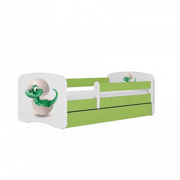 Dětská postel Babydreams zelená 70x140 Dinosaurus