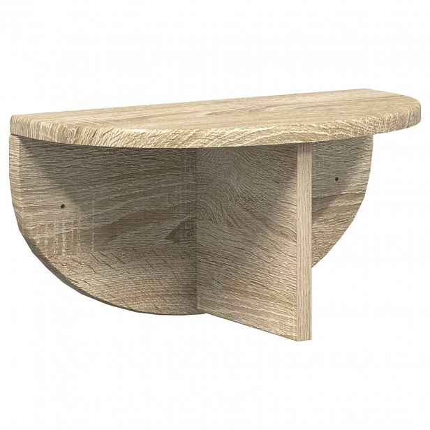 vidaXL Nástěnná polička Nástěnná montáž Sonoma dub 38 x 19 x 19 cm