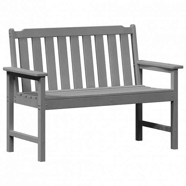 vidaXL Zahradní lavice Světle šedá 120 x 59 x 88 cm HDPE