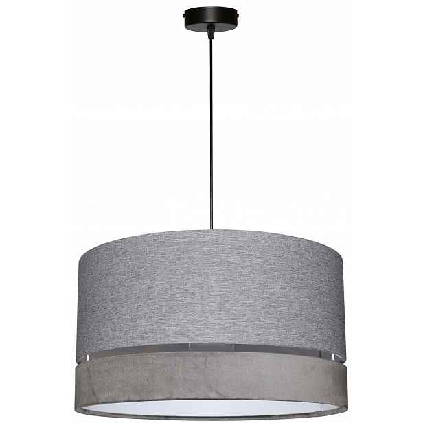 Závěsná stropní lampa Zwis Lustr Abażur E27 40/22 cm Šedá Avola