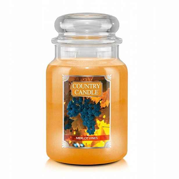 Merlot Vines – Country Candle – velká vonná svíčka se dvěma knoty