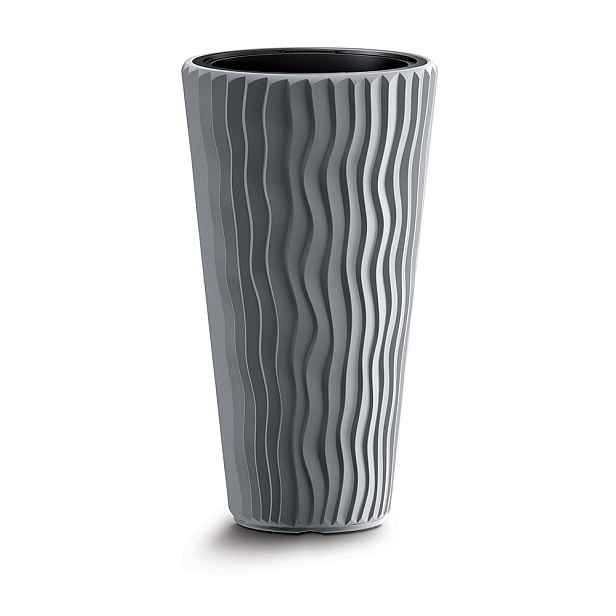 Prosperplast Květináč Long Sandy šedý, varianta 39 cm