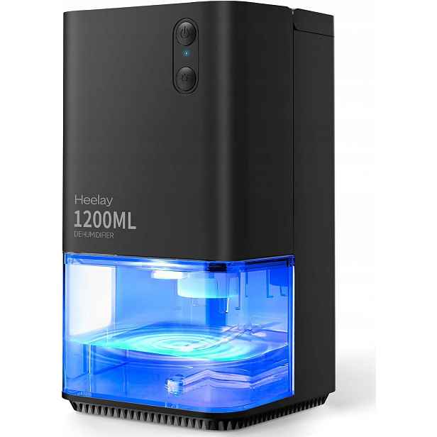 Elektrický Odvlhčovač Vzduchu 1200 ML Tichý Chod Auto Vypnutí Led 7 Barev