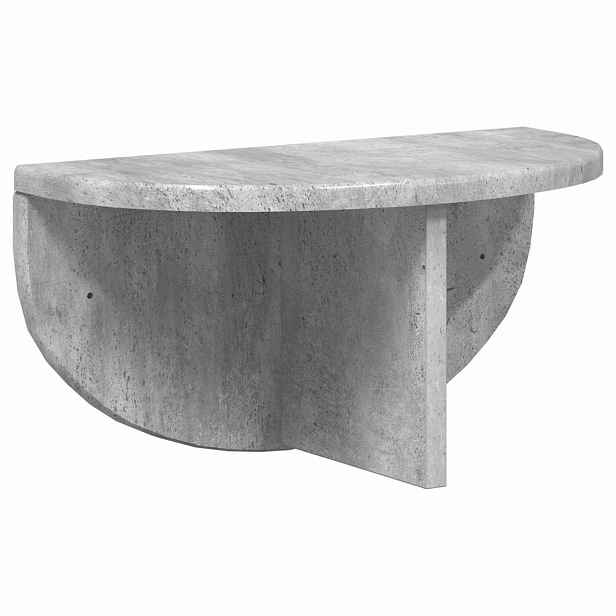 vidaXL Nástěnná polička Nástěnná montáž Betonově šedá 38 x 19 x 19 cm