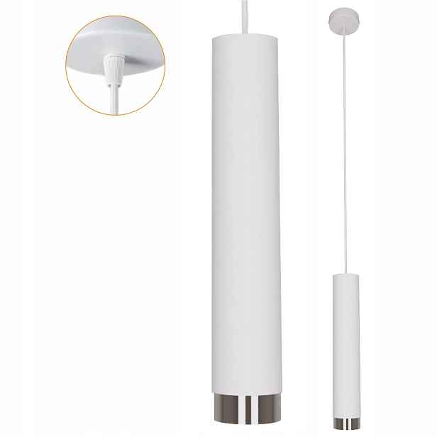 Závěsná lampa Cerlux Idun – barva bílá stříbrná Moderní styl Loft Zwis