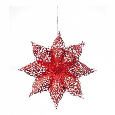 Červená světelná dekorace Markslöjd Hall, ø 70 cm