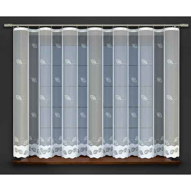 Dekorační žakárová záclona s řasící páskou HELLEN 150 bílá 400x150 cm MyBestHome