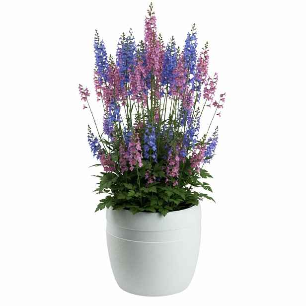 HowHomely Květináč LUNA Classic 32,8 cm bílý
