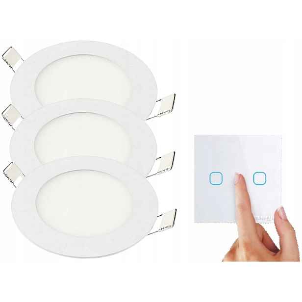 Sada Halogenové stropní lampy 3W 3x Vypínač