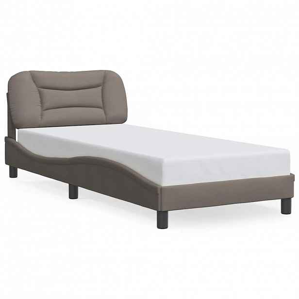 vidaXL Rám postele bez matrací Hvar taupe 80x200 cm textil