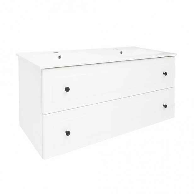 Koupelnová skříňka s umyvadlem Naturel Forli 120x45x46 cm bílá FORLI120BIU