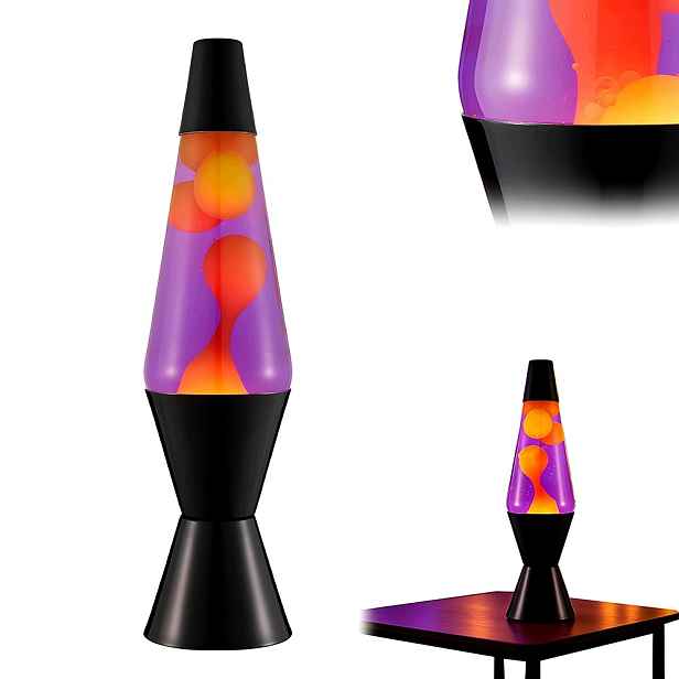 Pohyblivá Lampa Fialová Pohyblivá Kapalina Černá Základna 14 Palců
