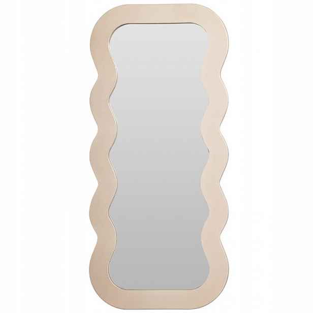 Dekorativní Zrcadlo Ve Vlnitém Rámu Mdf 37X80 CM Béžové