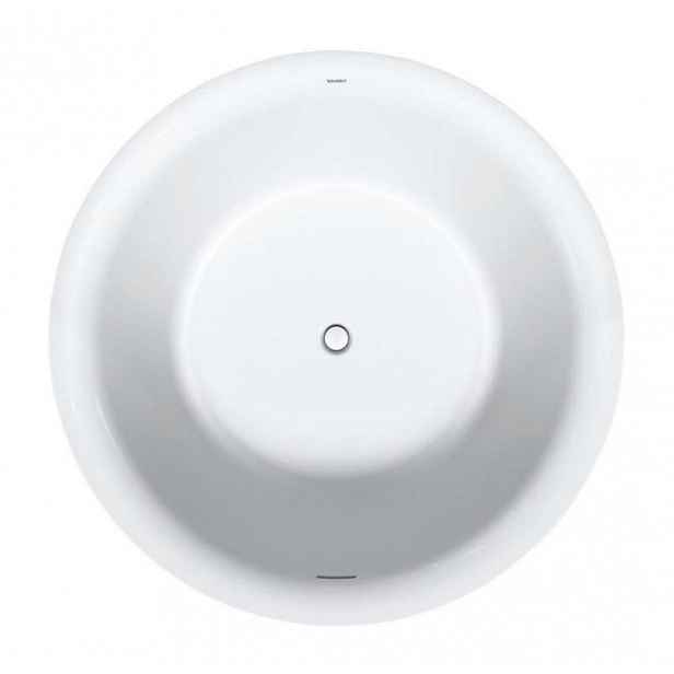Duravit White Tulip - Volně stojící vana, průměr 140 cm, ClickClack, bílá 700470000000000
