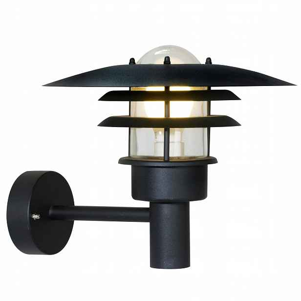 Nástěnná lampa Černá Kov IP44 Terasa Lønstrup Nordlux