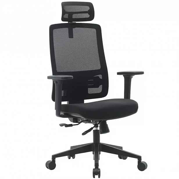 Otáčecí křeslo Popstar Mesh Lux černá 116-143x47x48 cm