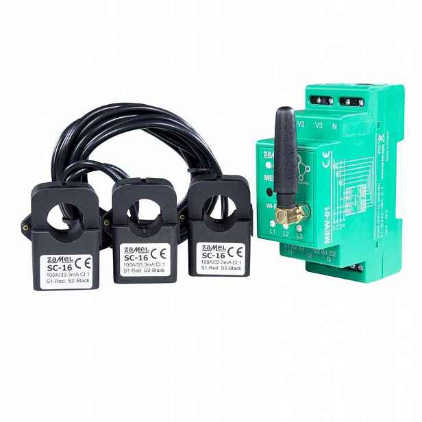 Supla monitor energie elek.Wi-Fi 3F+N MEW-01