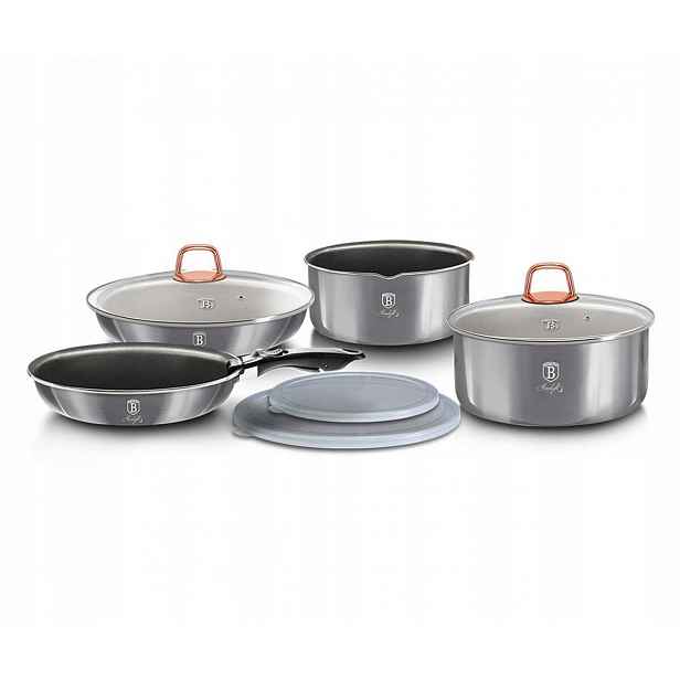 BH-7040 Sada hrnců 9 ks Click & Cook Berlinger Haus Moonlight Edition