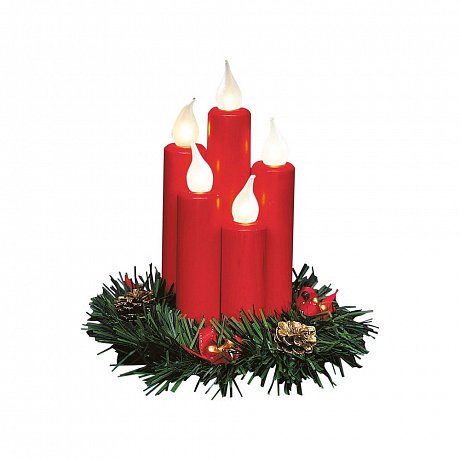 Červený LED svícen Markslöjd Hanna, výška 20 cm