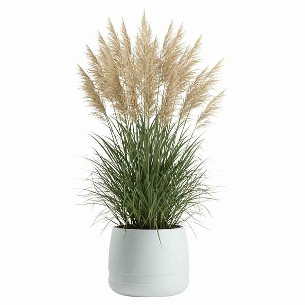 HowHomely Květináč LUNA Vase 34,8 cm bílý